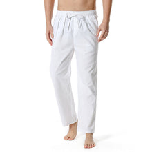 Load image into Gallery viewer, Men’s Cotton Linen Drawstring Pants