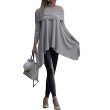 Load image into Gallery viewer, Cold Shoulder Solid Color Rib Tops