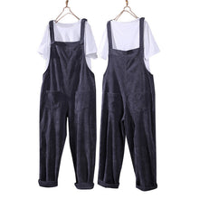 Load image into Gallery viewer, Wide Leg Corduroy Overalls
