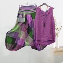 Load image into Gallery viewer, Women's Colorblock Casual Loose Sleeveless Two-piece Set