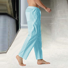 Load image into Gallery viewer, Men’s Cotton Linen Drawstring Pants