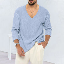 Load image into Gallery viewer, Men's V-neck Long-sleeve Sweater