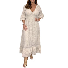 Load image into Gallery viewer, Loose High Waist Embroidered Dress