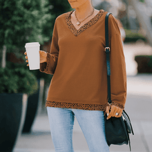 Load image into Gallery viewer, V-neck sexy off-the-shoulder T-shirt