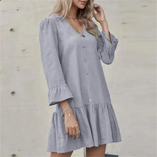 Load image into Gallery viewer, Pleated Bell Sleeve Dress