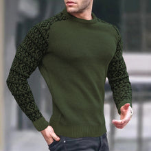 Load image into Gallery viewer, Men's Knitted Waffle Plaid Slimming Top