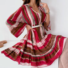 Load image into Gallery viewer, Printed V-Neck Pleated Skirt