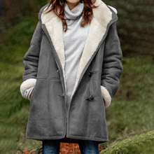 Load image into Gallery viewer, Women's Suede Lamb Wool Coat