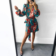 Load image into Gallery viewer, Lace Up Irregular Dress