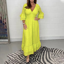 Load image into Gallery viewer, Loose High Waist Embroidered Dress