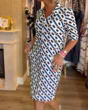 Load image into Gallery viewer, V Neck Geometric Printed Dress