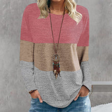 Load image into Gallery viewer, Color Block Printed Crew Neck Sweatshirt
