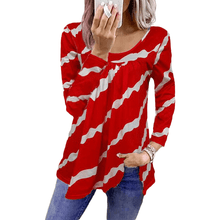 Load image into Gallery viewer, Striped Print Loose Long Sleeve T-Shirt