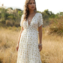 Load image into Gallery viewer, V-neck Bohemian Dress
