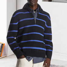 Load image into Gallery viewer, Lapel Striped Knit Sweater