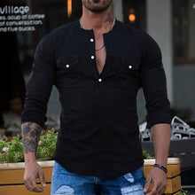 Load image into Gallery viewer, Solid Color Slim Fit Long Sleeve T-Shirt