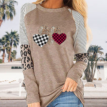 Load image into Gallery viewer, Long Sleeve Paneled Casual Crewneck T-Shirt