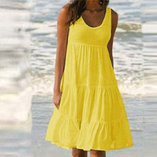 Load image into Gallery viewer, Sleeveless Crewneck Panel Dress