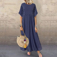 Load image into Gallery viewer, Half Sleeve Polka Dot Dress