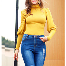 Load image into Gallery viewer, Women's Long Sleeve Slim Fit Turtleneck Basic T-Shirts