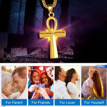 Load image into Gallery viewer, Stainless steel ancient Egyptian Cross men's Necklace