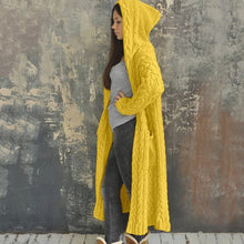 Load image into Gallery viewer, Braided Lazy Hooded Sweater