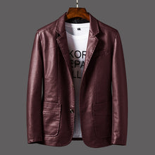 Load image into Gallery viewer, Men's Motorcycle Leather Jacket