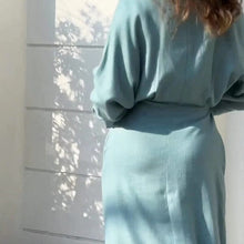 Load image into Gallery viewer, Solid Color Long Sleeve Lapel Dress