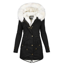 Load image into Gallery viewer, Women Winter Parka Coat Fur Collar Hooded Jacket