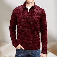Load image into Gallery viewer, Men's Half Zip Stand Collar Sweatshirt