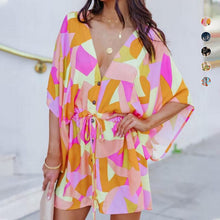 Load image into Gallery viewer, Sexy V-Neck Elastic Waist Dress