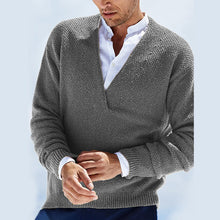 Load image into Gallery viewer, Solid Slim Long-sleeved V-neck Sweater