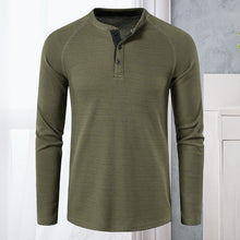 Load image into Gallery viewer, Men's Henley Casual Long Sleeve T-Shirts