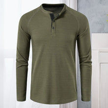 Load image into Gallery viewer, Men's Henley Casual Long Sleeve T-Shirts