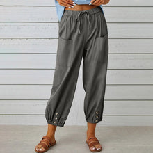 Load image into Gallery viewer, High Waist Button Cropped Pants