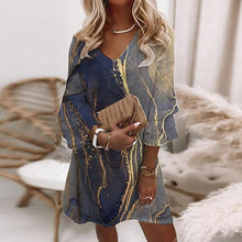 Load image into Gallery viewer, Watercolor Floral Print Ruffle Sleeves Mini Dress