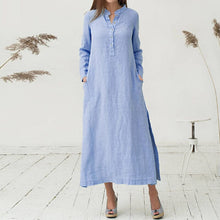 Load image into Gallery viewer, Slit Shirt Dress