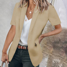 Load image into Gallery viewer, Casual Lapel Short Sleeve Plain Blazer