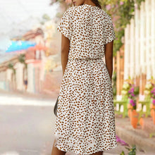 Load image into Gallery viewer, Polka Dot Short Sleeve Shirt Collar