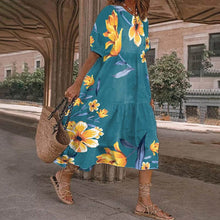 Load image into Gallery viewer, Casual Print Patchwork Dresses