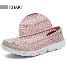 Load image into Gallery viewer, Women's Lace Screen Breathable Net Flat Shoes