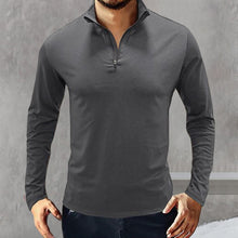 Load image into Gallery viewer, High-neck Long-sleeved Zippered T-shirt