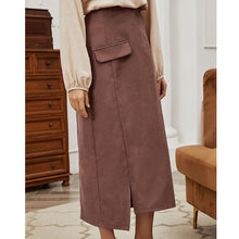 Load image into Gallery viewer, High Waist Slim Solid Color Hip Dress