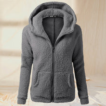 Load image into Gallery viewer, Plush Hoodie Coat