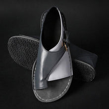 Load image into Gallery viewer, Women Retro Color Splicing Buckle Flip Flops Flat Sandals