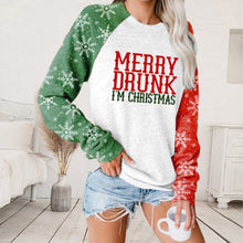 Load image into Gallery viewer, Women Christmas Print Long Sleeve Sweatershirt