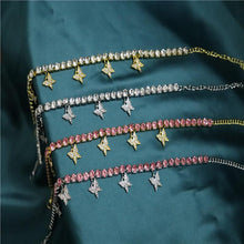 Load image into Gallery viewer, Rhinestone Butterfly Choker