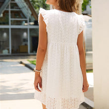 Load image into Gallery viewer, Summer Lace Dress with Ruffled Sleeves