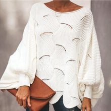 Load image into Gallery viewer, Pullover Sweater Jumper Hollow Out Knitted