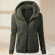 Load image into Gallery viewer, Plush Hoodie Coat